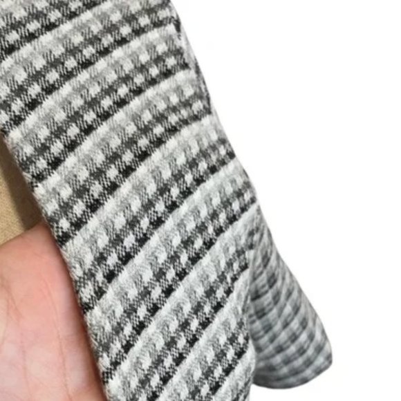 Pleione Short Sleeve Gray Dress Size Small Plaid Workwear Knit Peplum Office - Picture 8 of 8